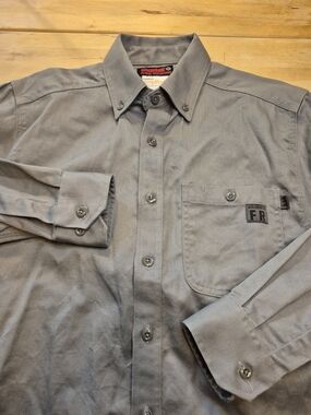 Wolverine FR Grey Long-Sleeve Work Shirt 3424